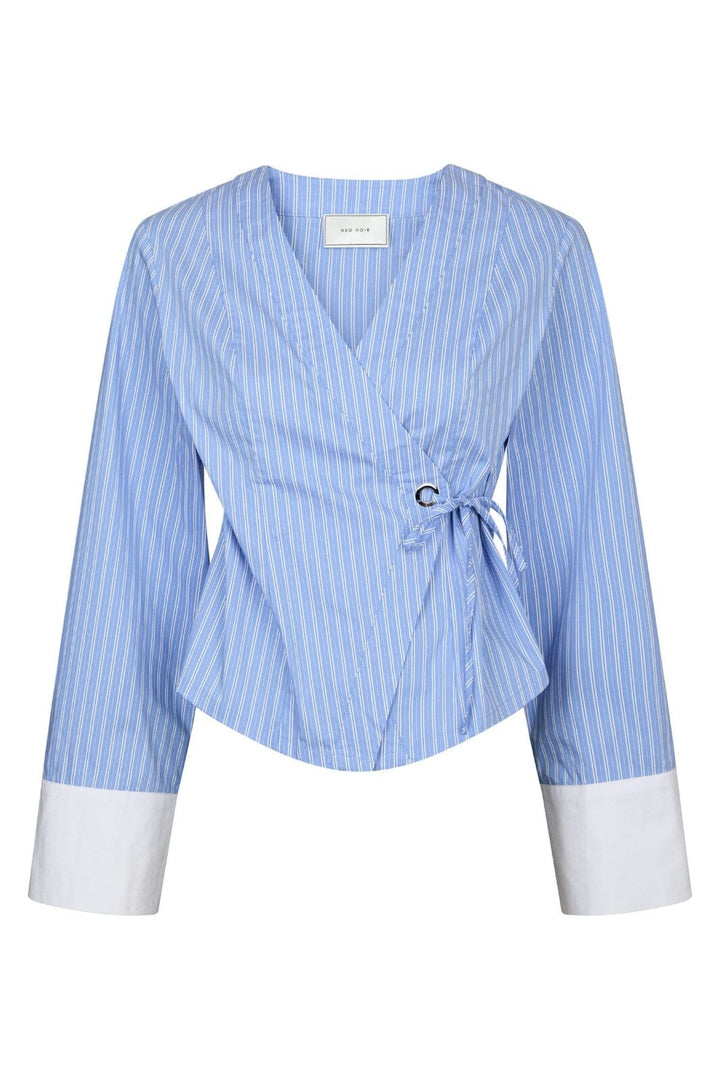 Neo Noir - Salvia Stripe Shirt 166135 - 145 - Light Blue