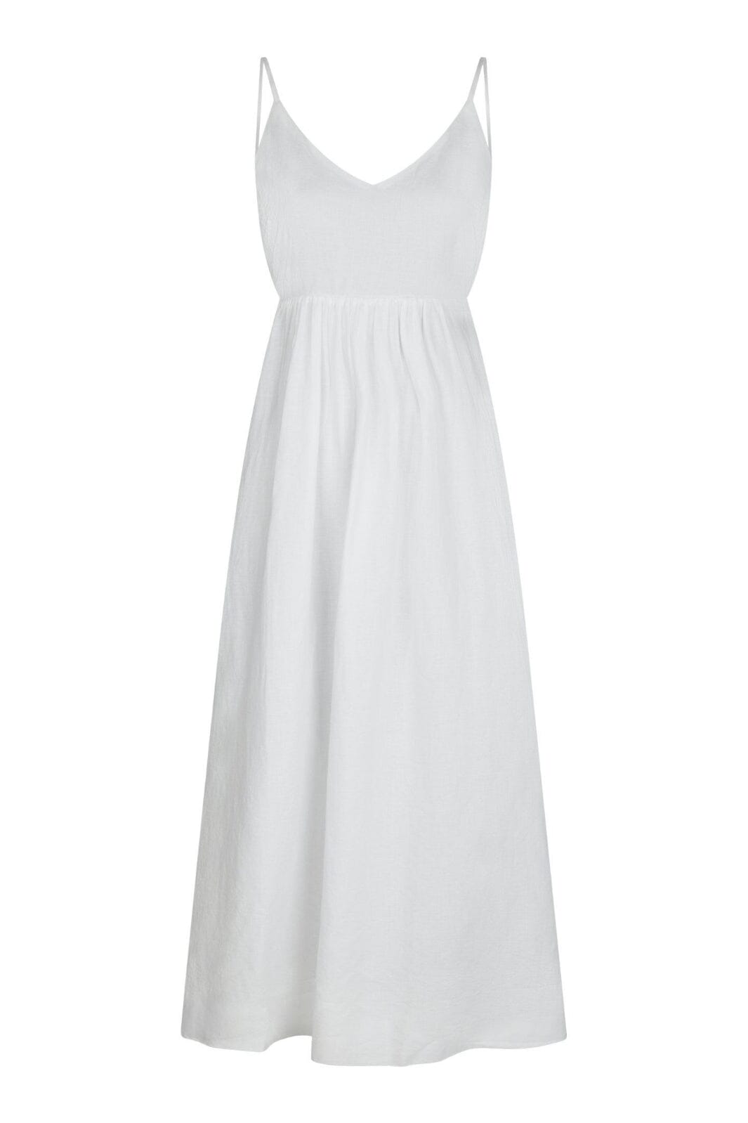 Neo Noir - Savani Long Linen Dress 165480 - 120 - White