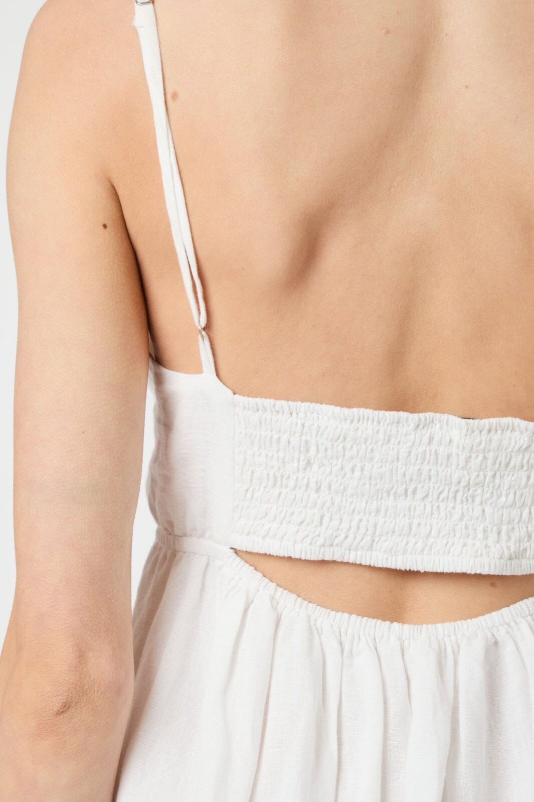 Neo Noir - Savani Long Linen Dress 165480 - 120 - White