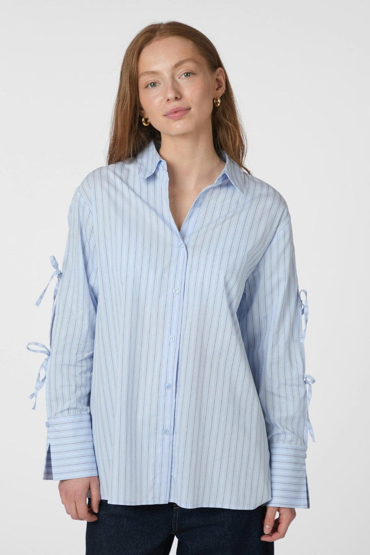 Neo Noir - Selini Multi Stripe Shirt 165889 - 145 - Light Blue