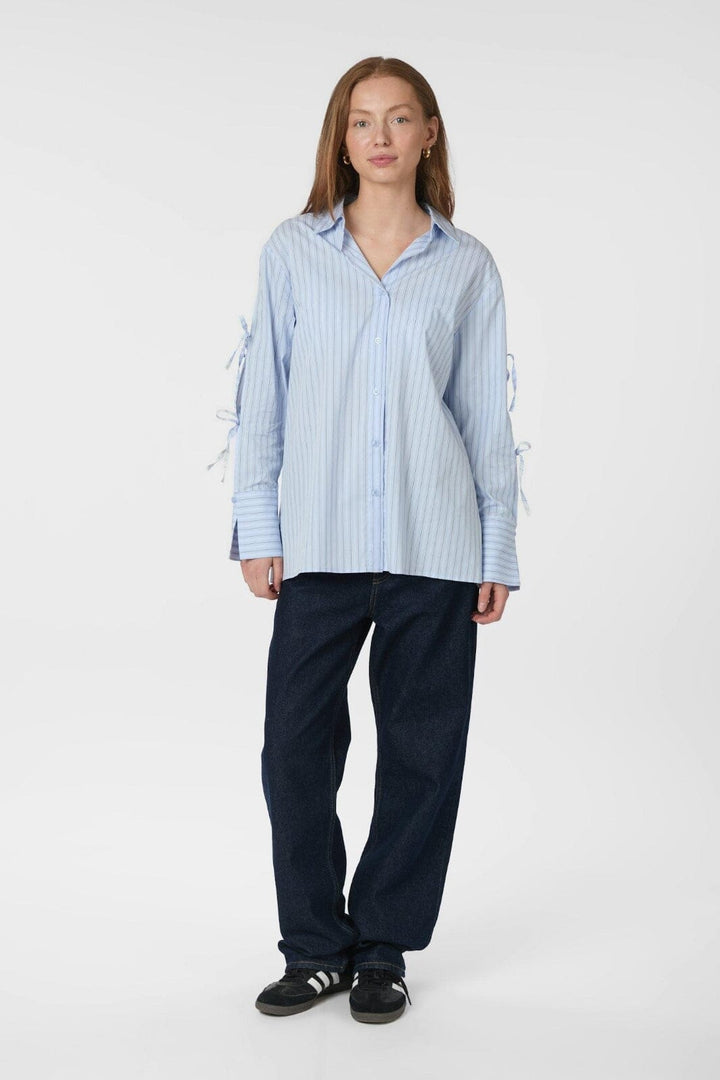 Neo Noir - Selini Multi Stripe Shirt 165889 - 145 - Light Blue