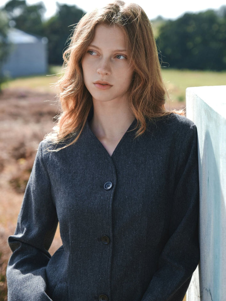 Neo Noir - Senara Blazer 165885 - 107 - Dark Grey Melange Blazere