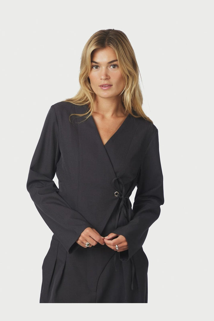 Neo Noir - Simmi Eyelet Blouse 166960 - 104 - Dark Grey