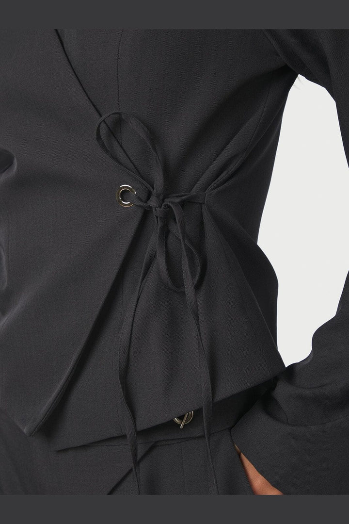 Neo Noir - Simmi Eyelet Blouse 166960 - 104 - Dark Grey