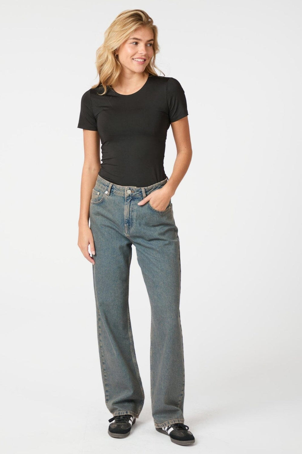 Neo Noir - Simona Overdye D Pants 163740 - Ash Blue Bukser