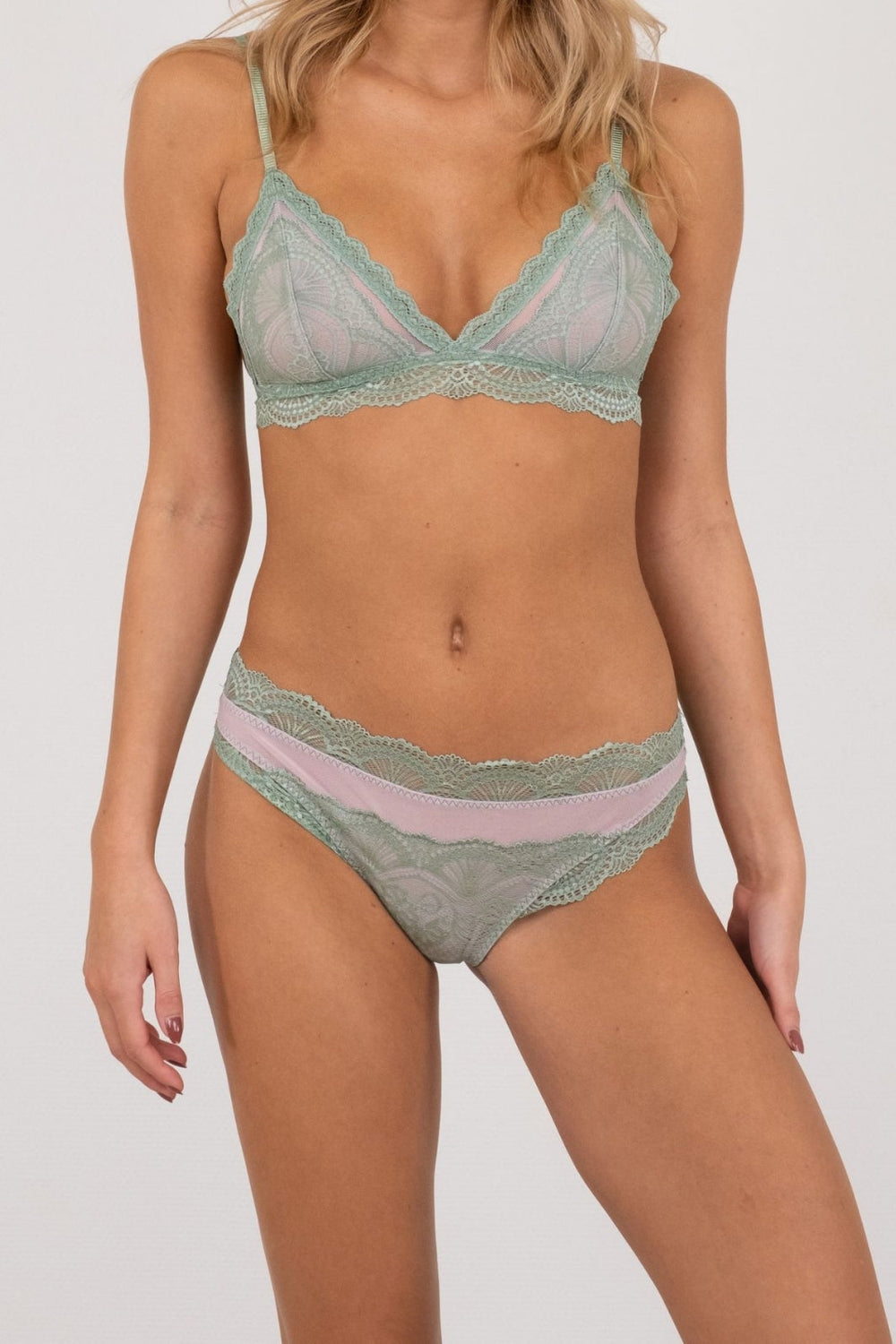 Neo Noir - Skin Berry Brief - Soft Green Trusser