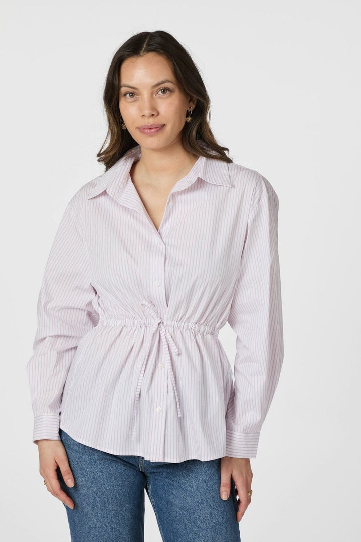 Neo Noir - Solei Small Stripe Shirt 165828 - 754 - Light Pink