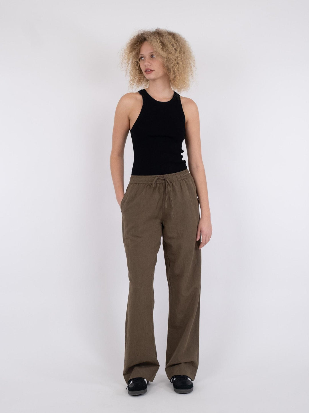 Neo Noir - Sonar Linen Pants - Army
