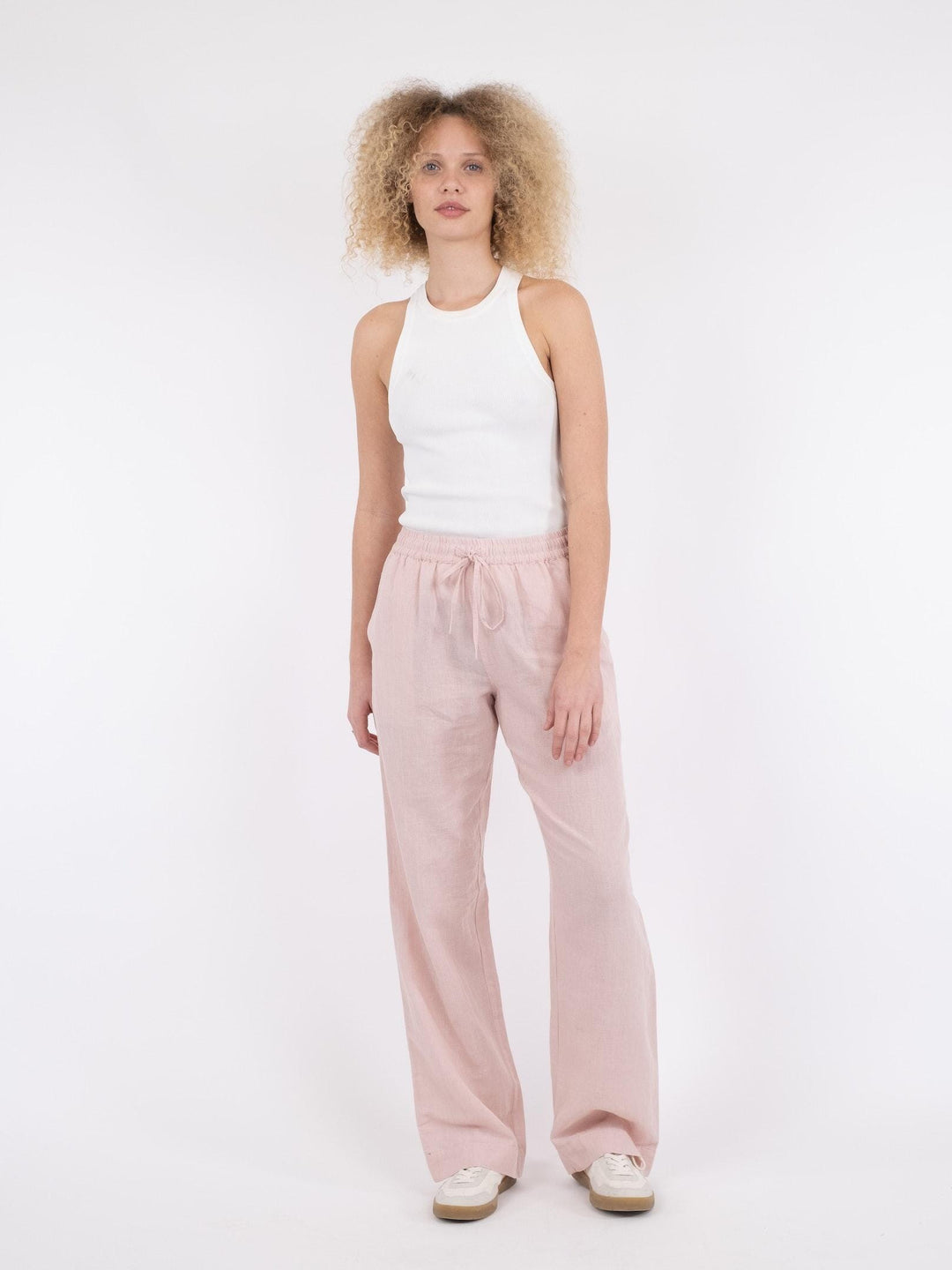 Neo Noir - Sonar Linen Pants - Rose Smoke