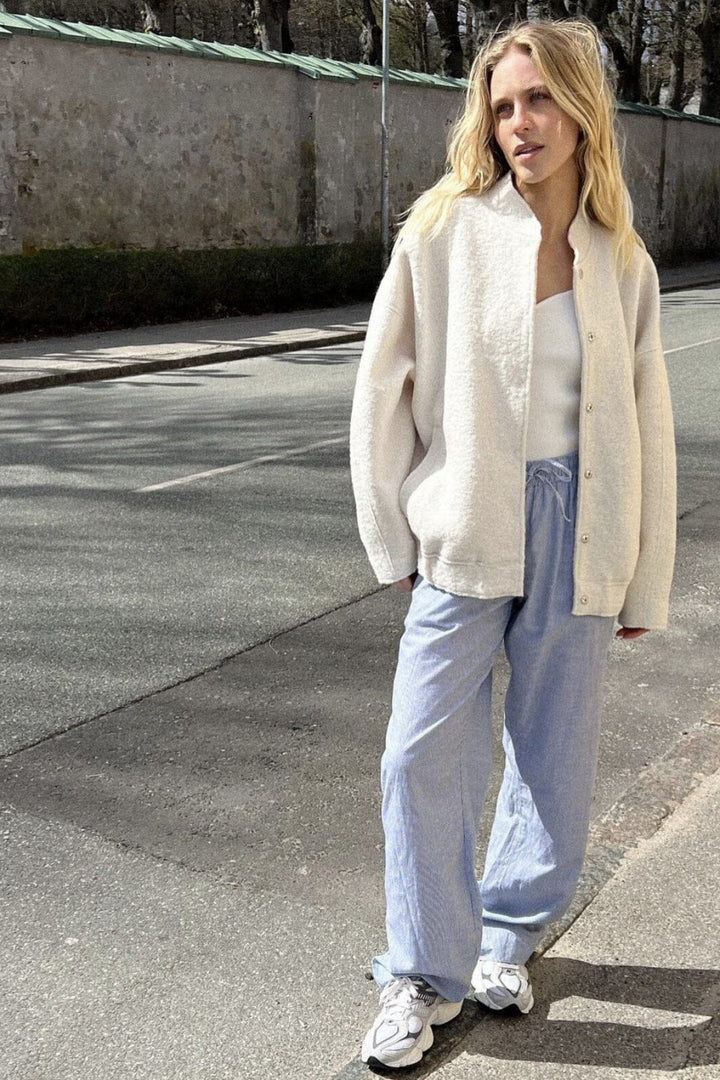 Neo Noir - Sonar Mini Stripe Pants - Blue Bukser