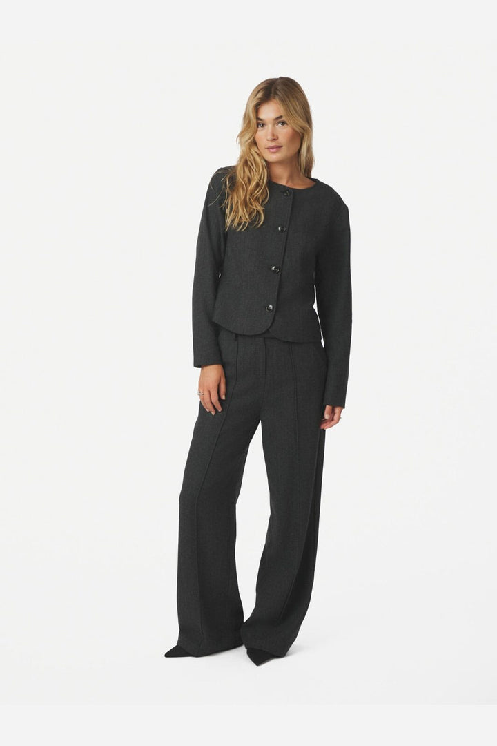 Neo Noir - Sury Herringbone Pants 166366 - 132 - Antracit