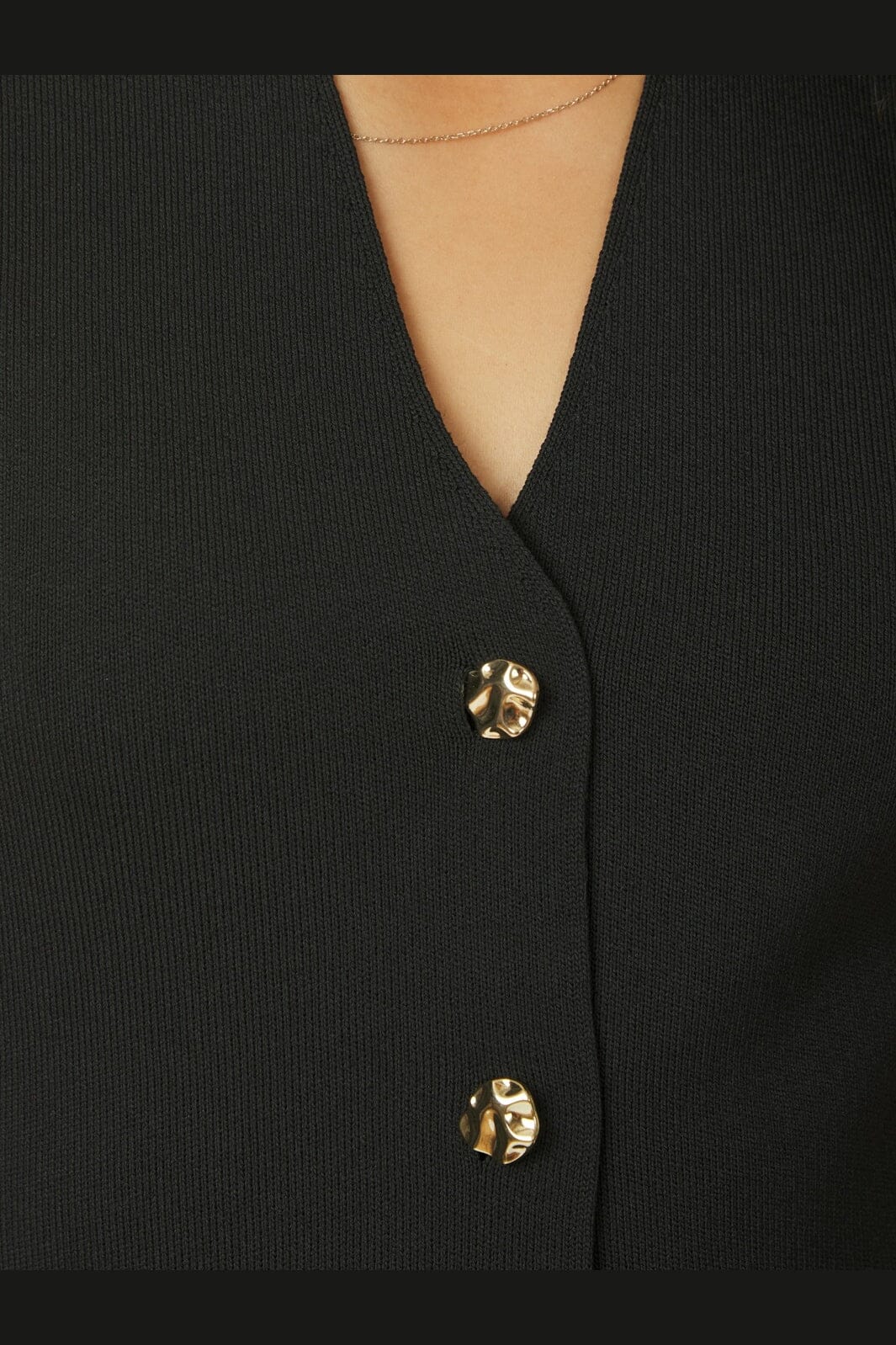 Neo Noir - Sway Smooth Knit Waistcoat 164704 - 100 - Black