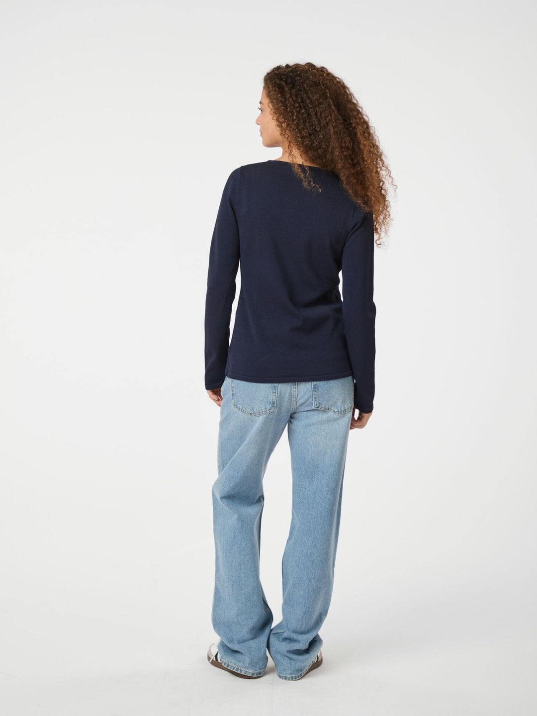 Neo Noir - Teller Knit Blouse 163878 - Dark Navy Bluser