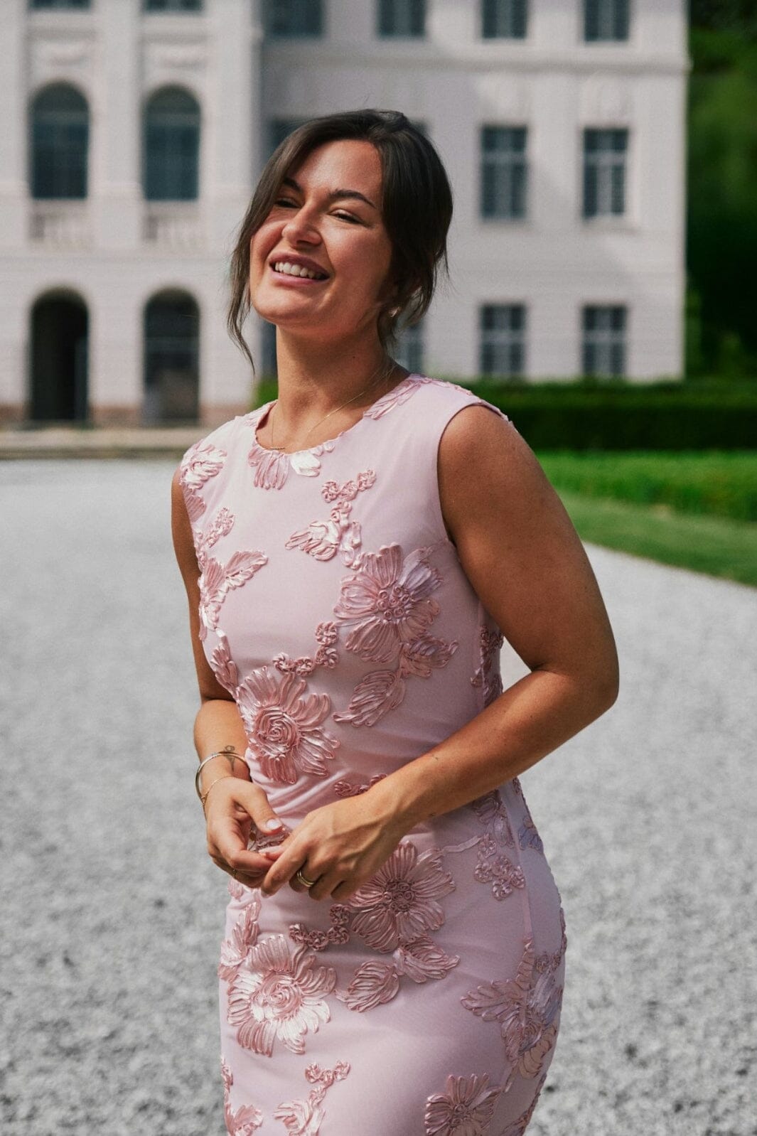 Neo Noir - Tiranna Big Flower Mesh Dress 166824 - 754 - Light Pink Kjoler