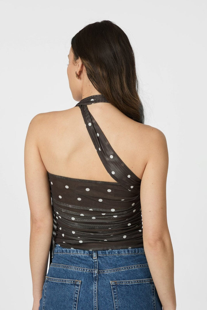 Neo Noir - Torinti Mesh Dot Top 165892 - 210 - Brown