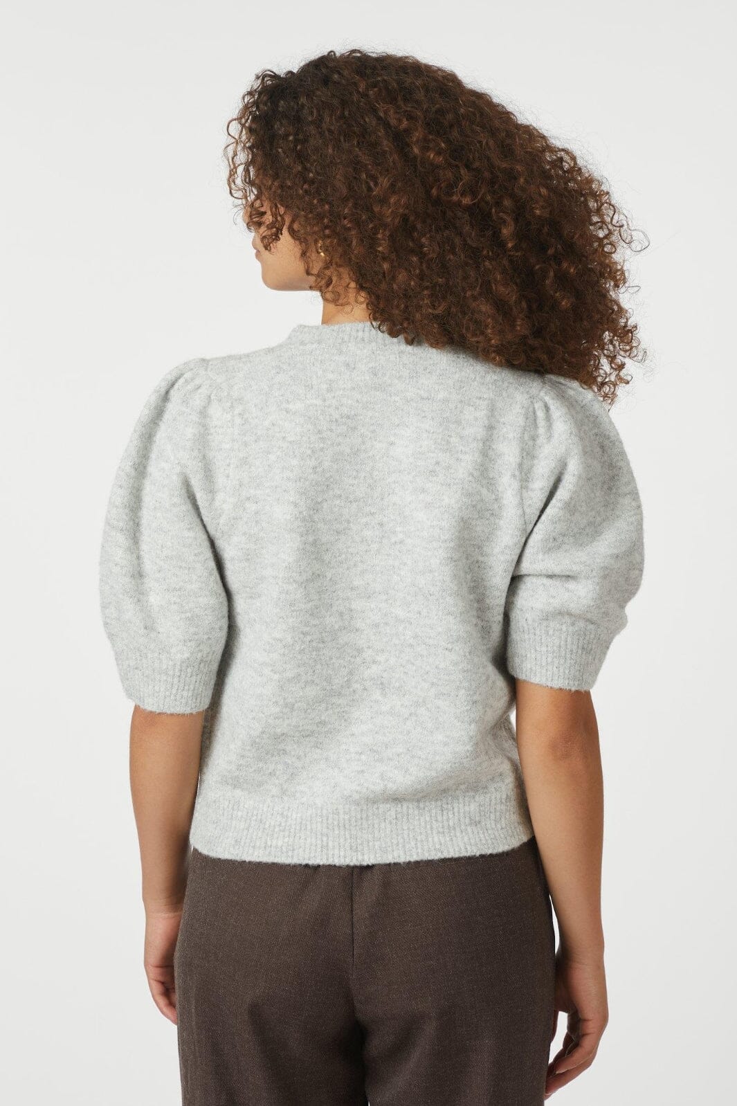 Neo Noir - Trudy Deco Knit Cardigan 164514 - 103 - Light Grey Melange