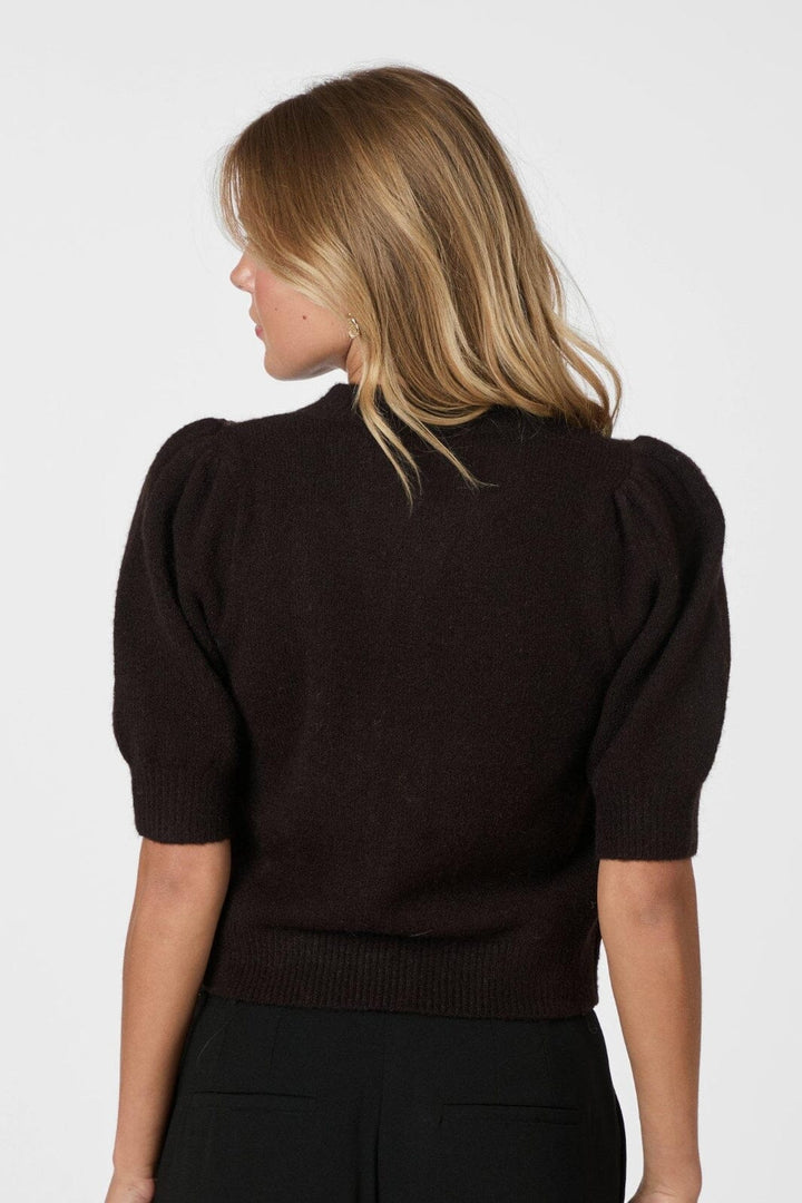 Neo Noir - Trudy Knit Cardigan 160760 - 676 - Dark Brown