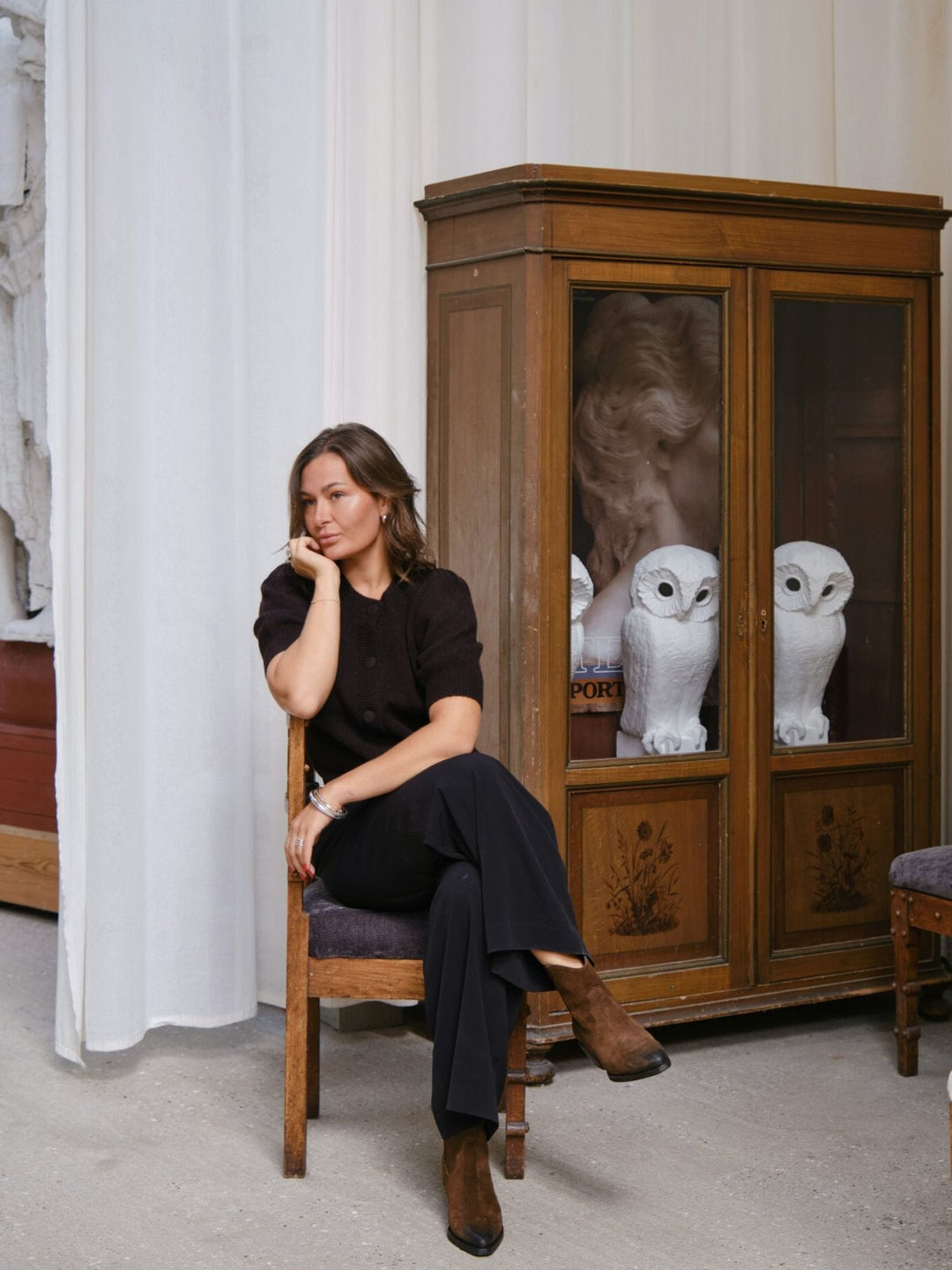 Neo Noir - Trudy Knit Cardigan 160760 - 676 - Dark Brown Cardigans