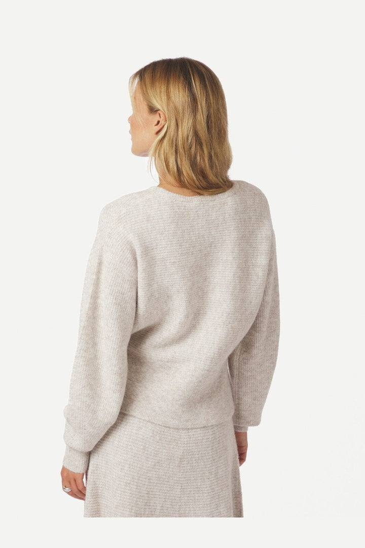 Neo Noir - Turuna Structure Knit Blouse 167186 - 119 - Sand Melange