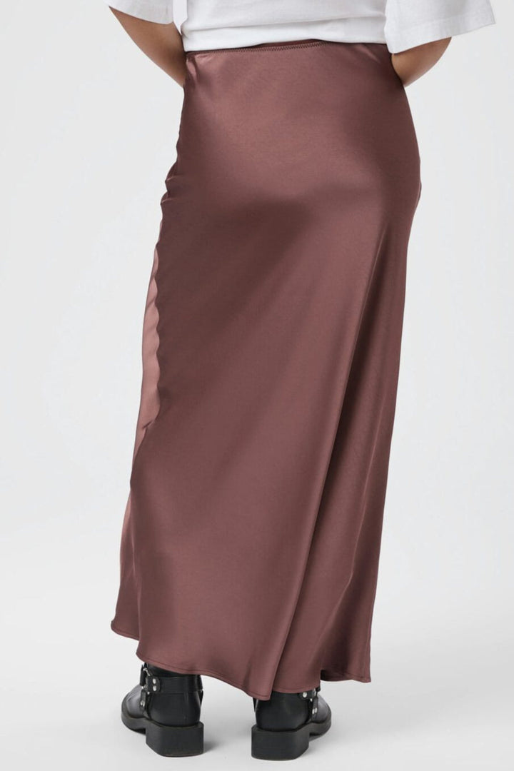 Neo Noir - Vicky Heavy Sateen Skirt 159588 - 393 - Dark Rose