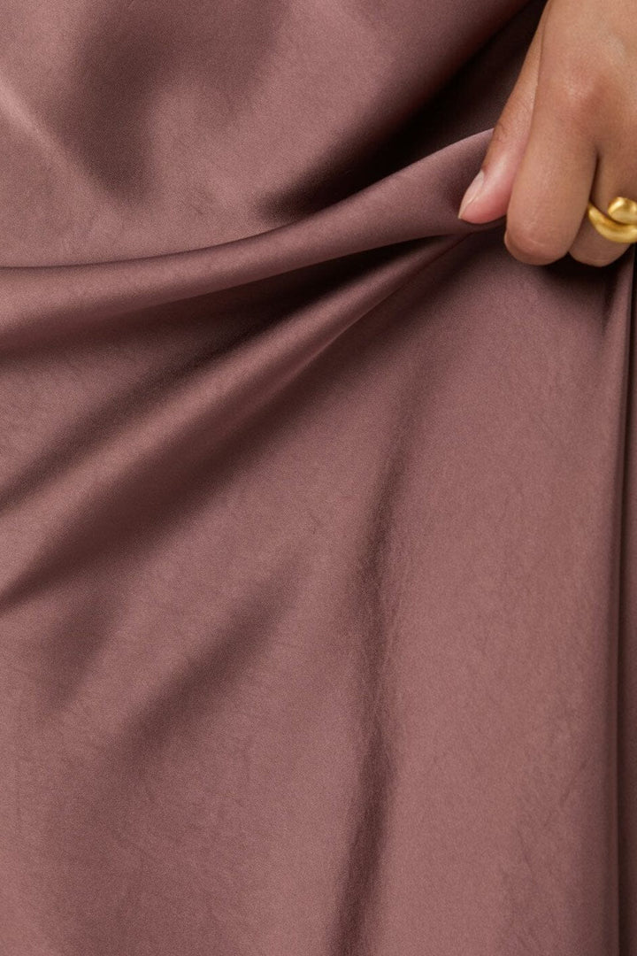 Neo Noir - Vicky Heavy Sateen Skirt 159588 - 393 - Dark Rose