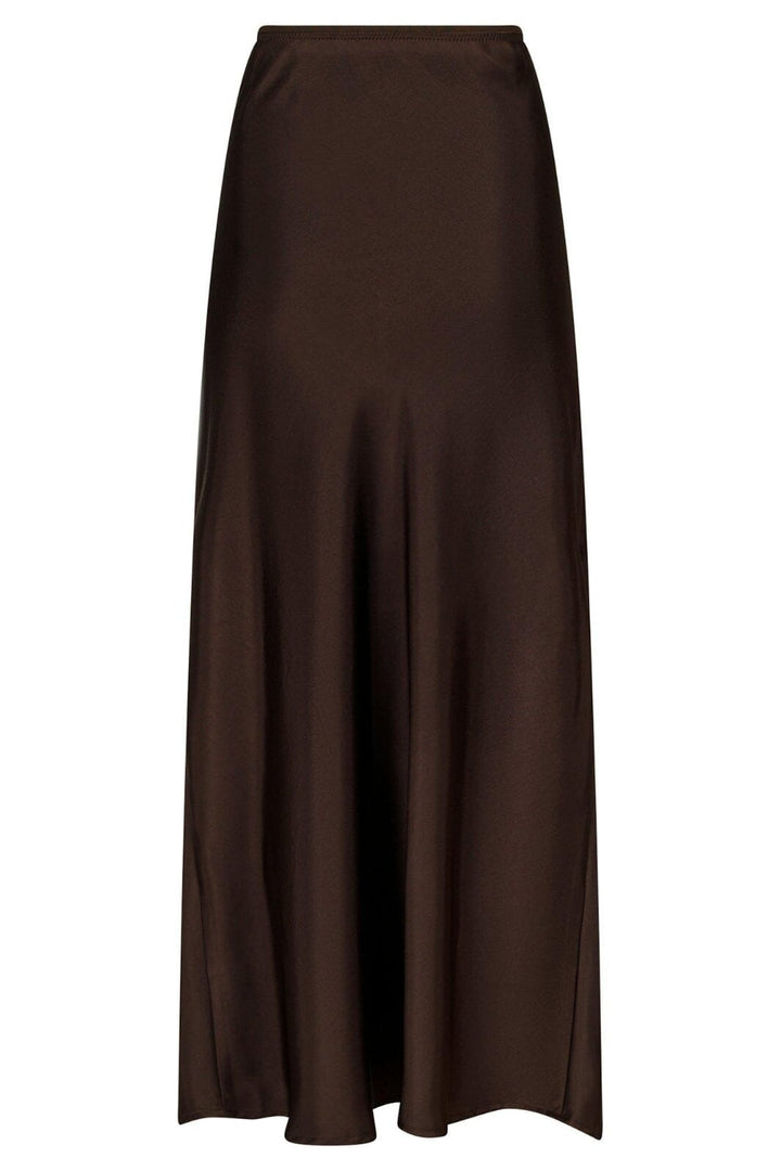 Neo Noir - Vicky Heavy Sateen Skirt 159588 - Dark Brown Nederdele