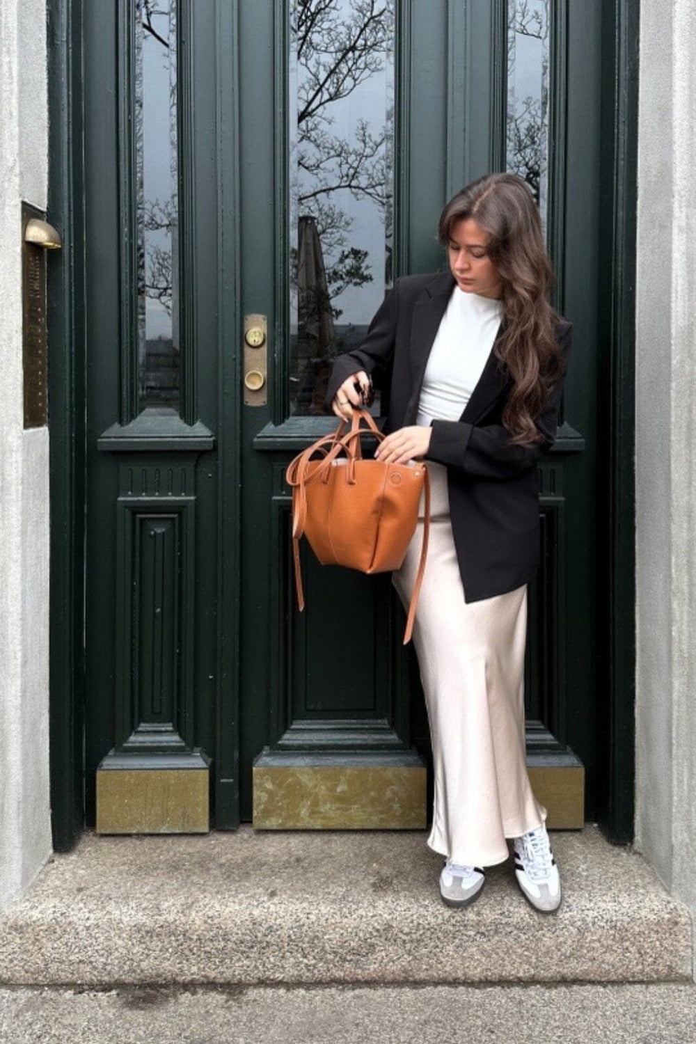 Neo Noir - Vicky Heavy Sateen Skirt - Champagne Nederdele