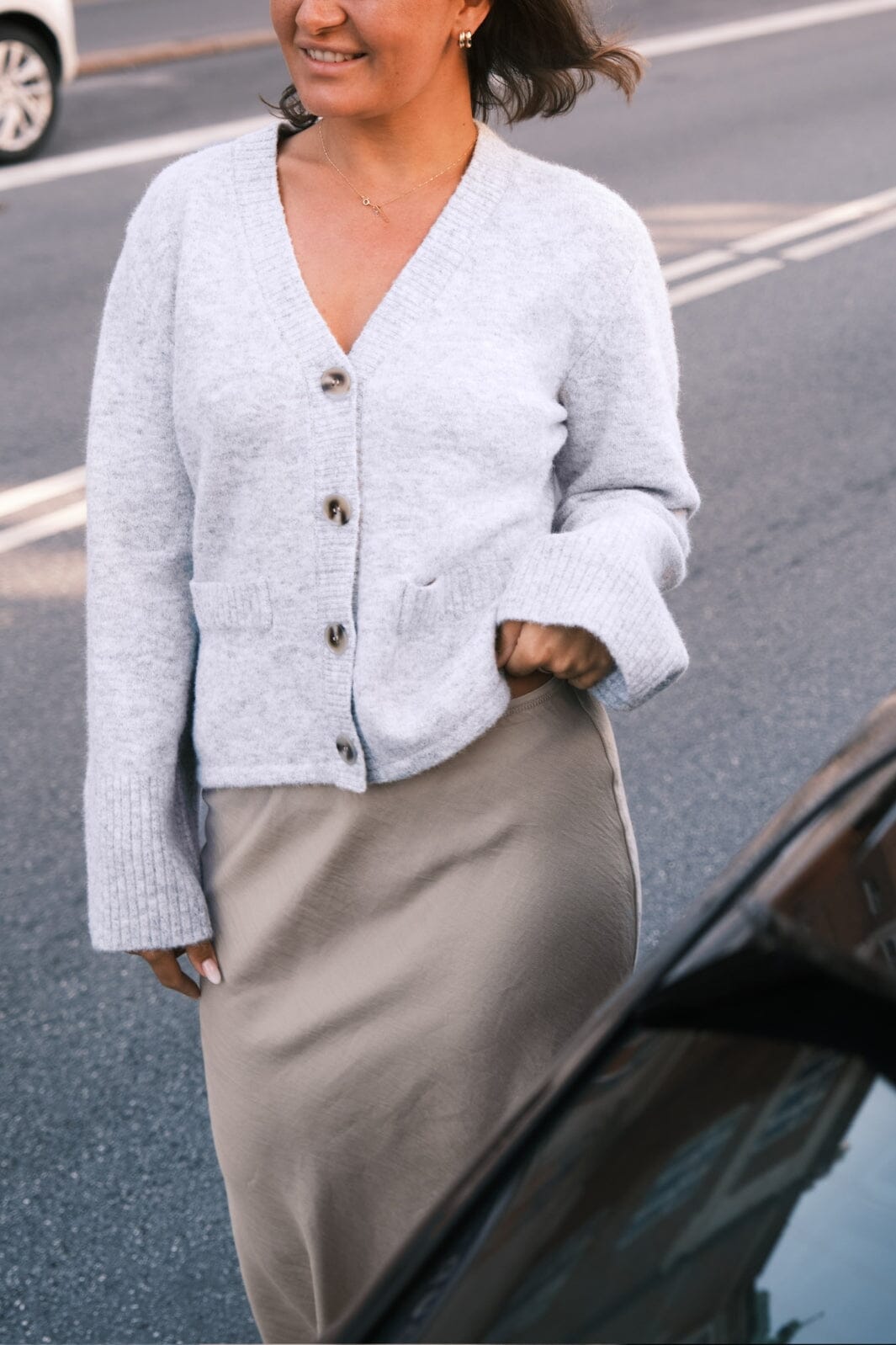 Neo Noir - Vicky Structure Skirt - Smoke Green