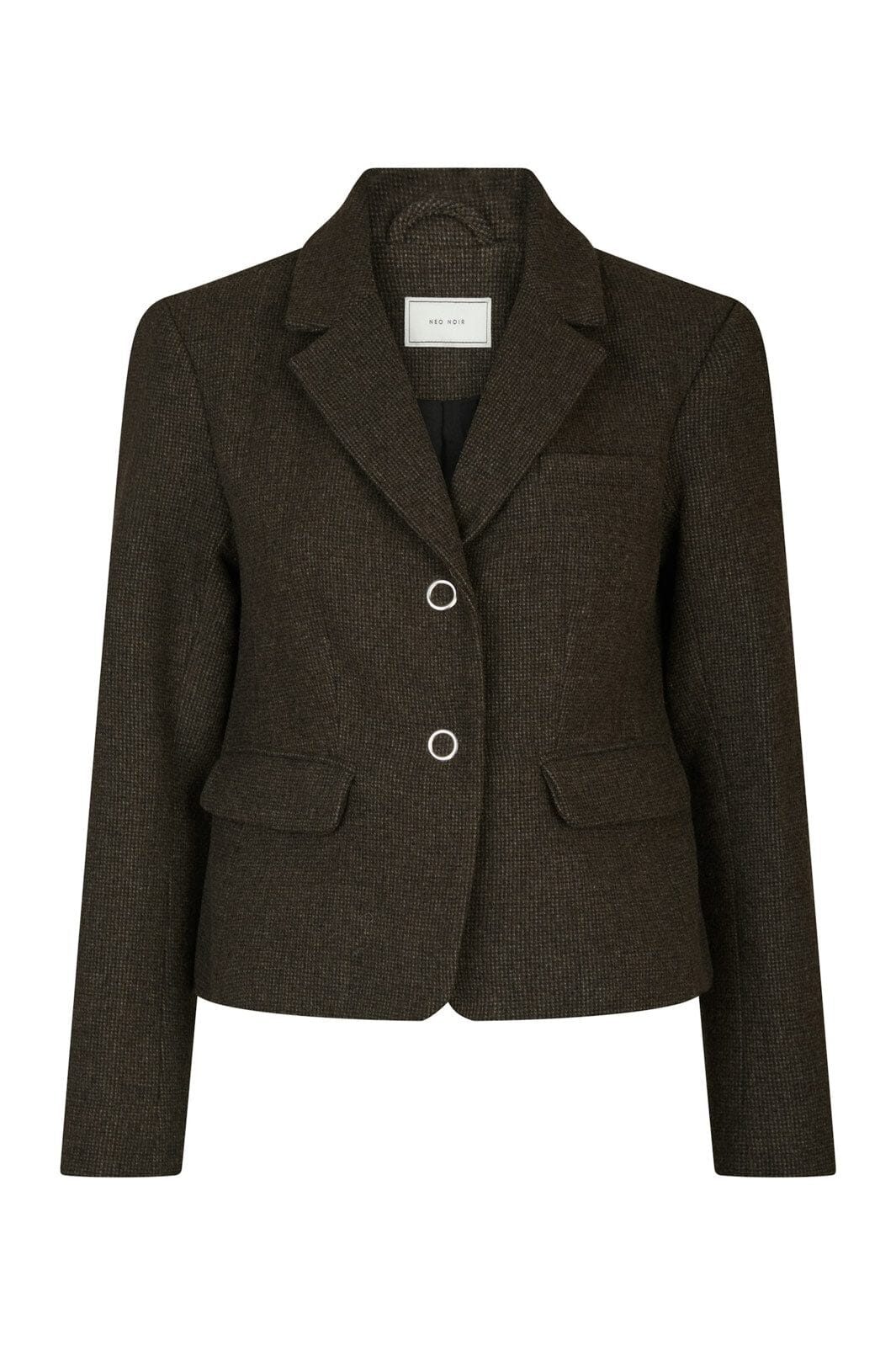 Neo Noir - Waed Mini Check Blazer 166184 - 205 - Brown Melange