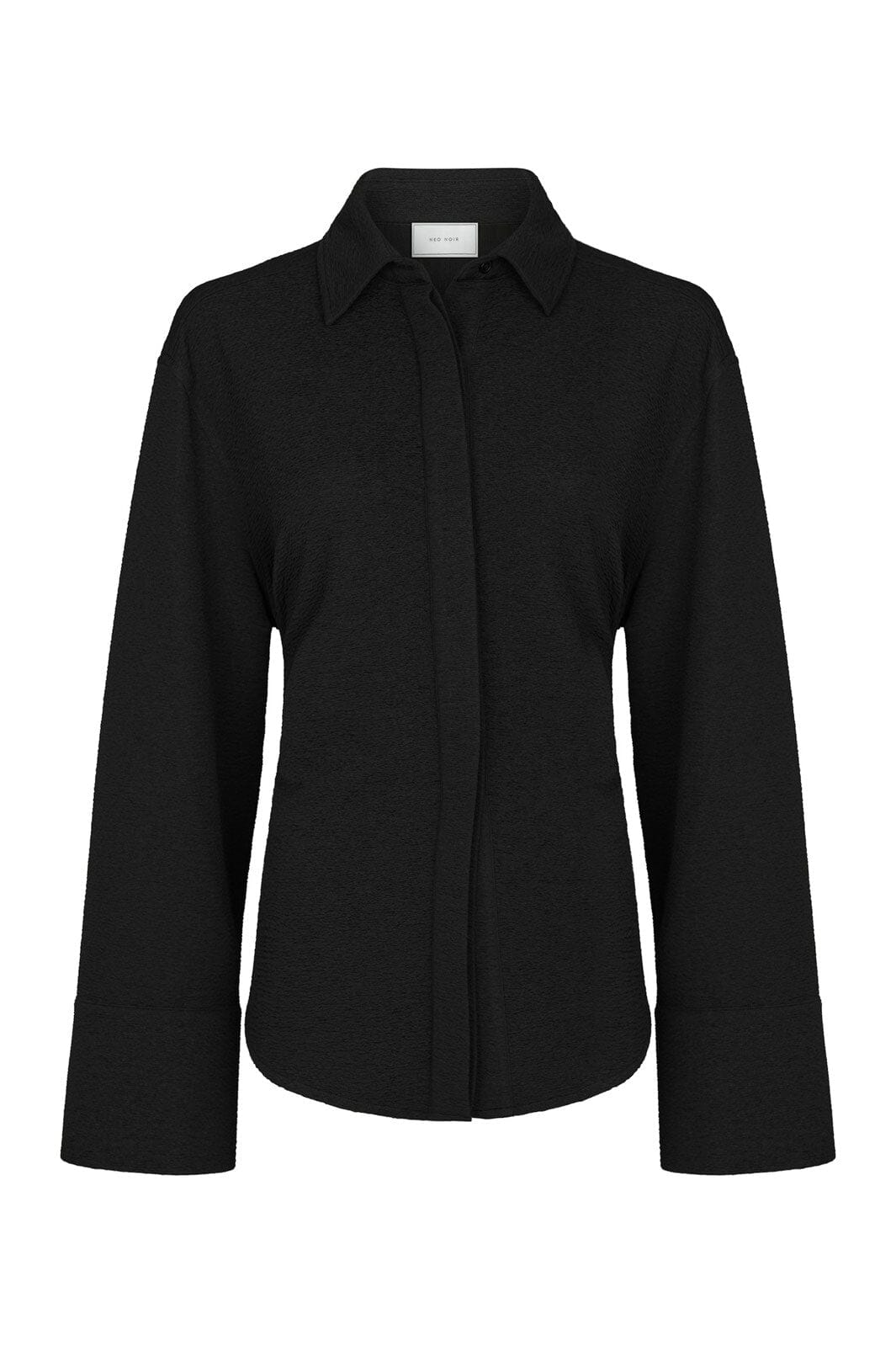 Neo Noir - Waldita Structure Shirt 166244 - 100 - Black