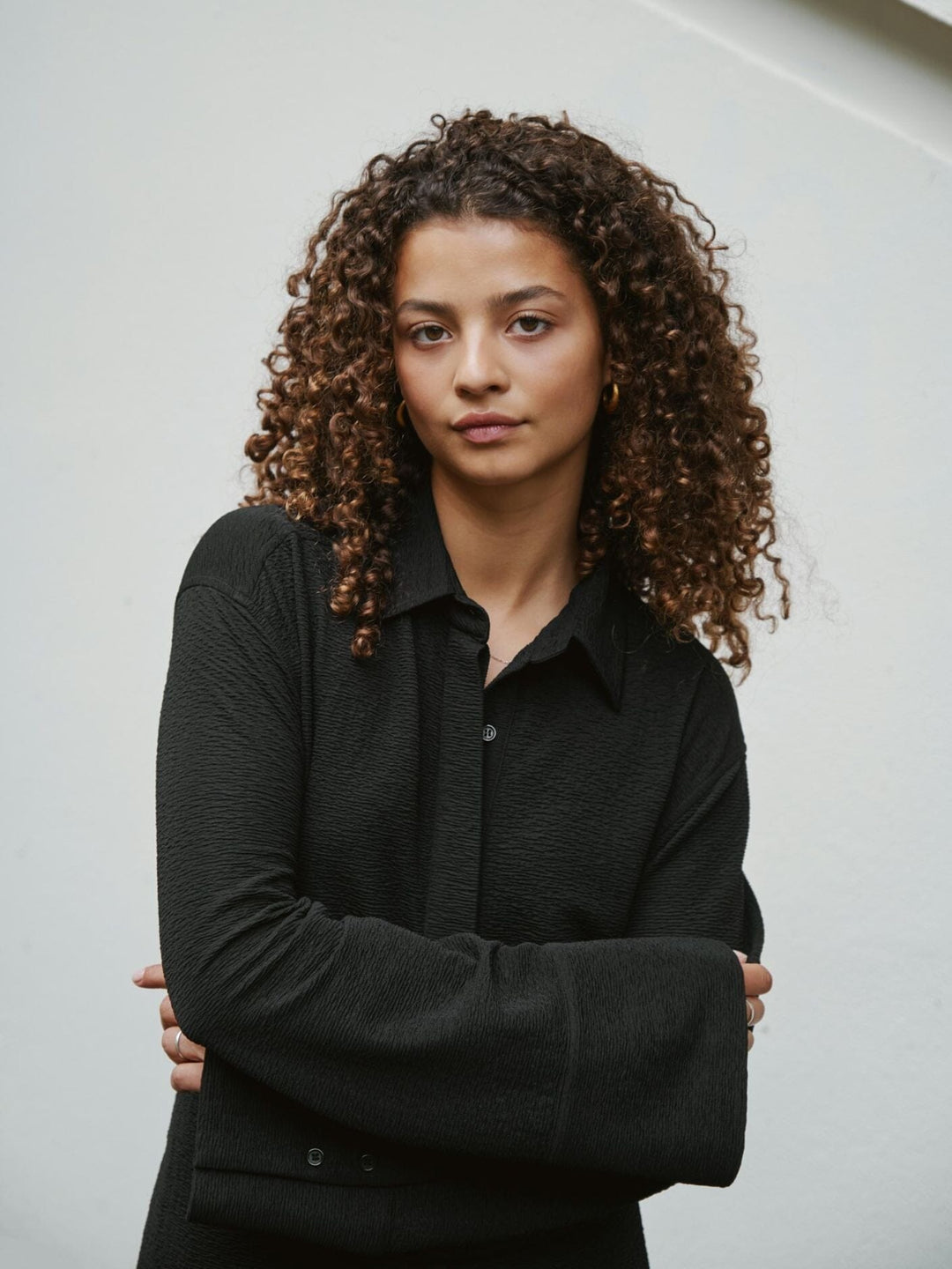 Neo Noir - Waldita Structure Shirt 166244 - 100 - Black Skjorter