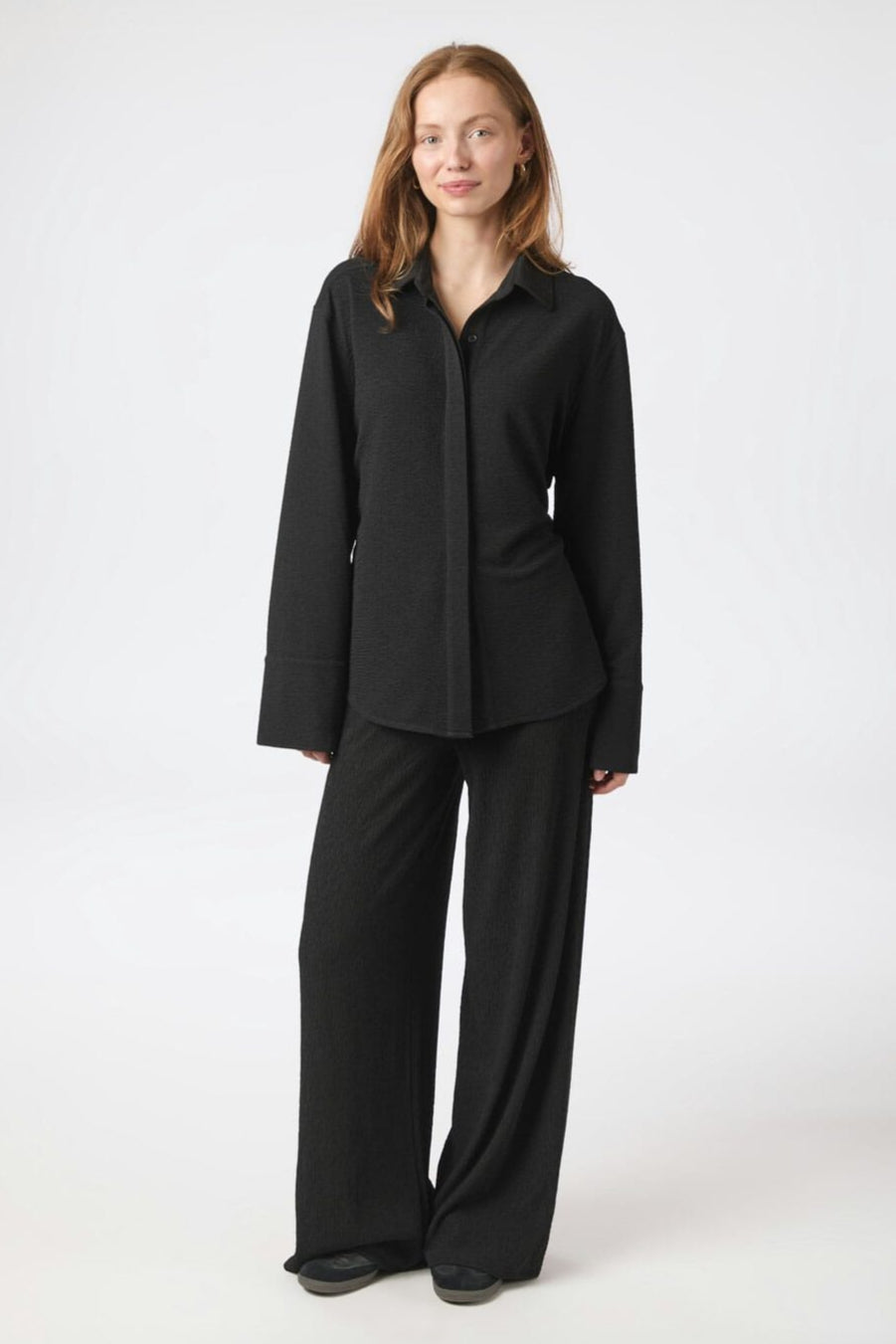 Neo Noir - Waldita Structure Shirt 166244 - 100 - Black