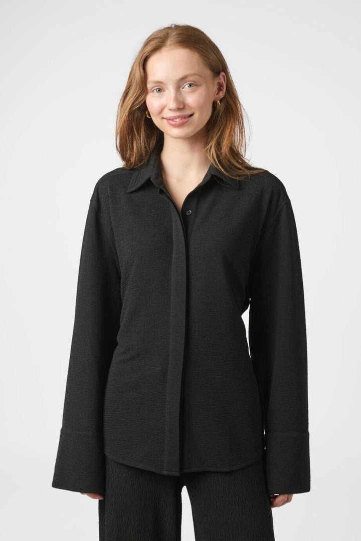 Neo Noir - Waldita Structure Shirt 166244 - 100 - Black