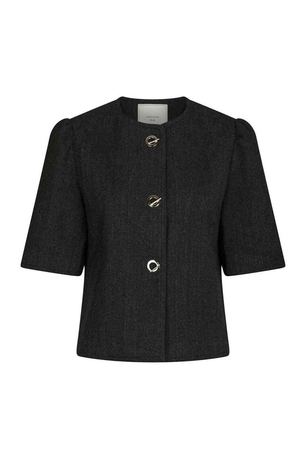 Neo Noir - Xanthe Herringbone Blazer 165683 - 104 - Dark Grey