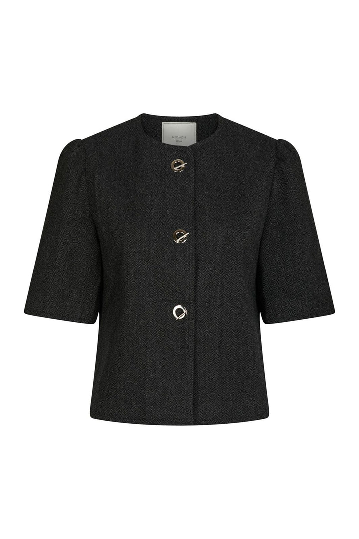 Neo Noir - Xanthe Herringbone Blazer 165683 - 104 - Dark Grey