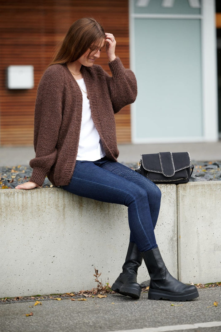 Noella - Fora Knit Cardigan - 548 Dark Brown