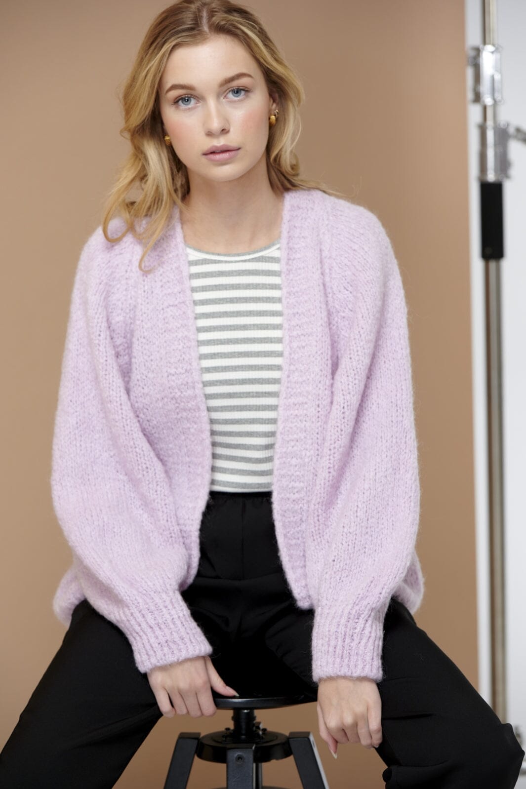 Noella - Fora Knit Cardigan - 599 Dusty Pink Cardigans