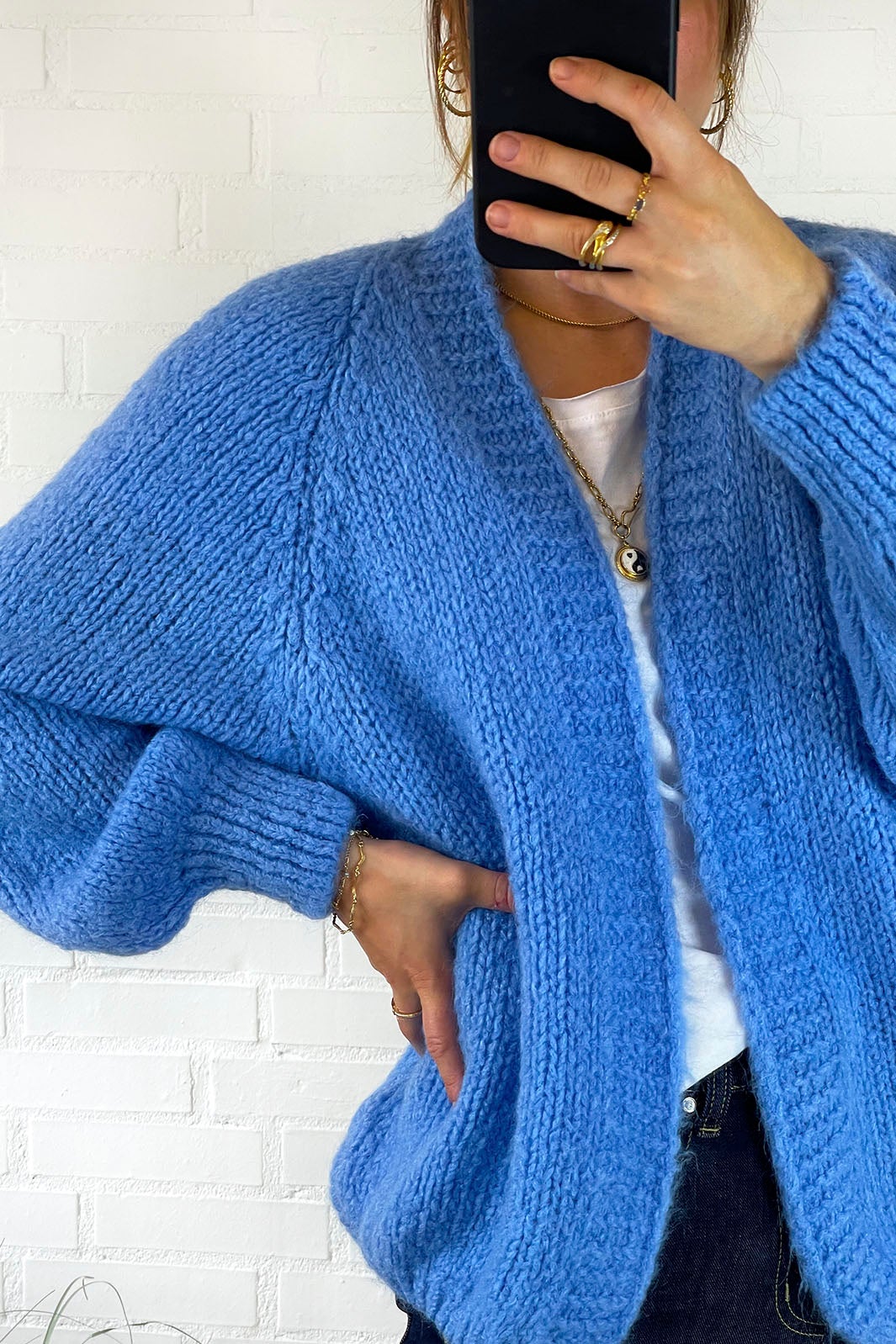 Noella - Fora Knit Cardigan - Blue Cardigans