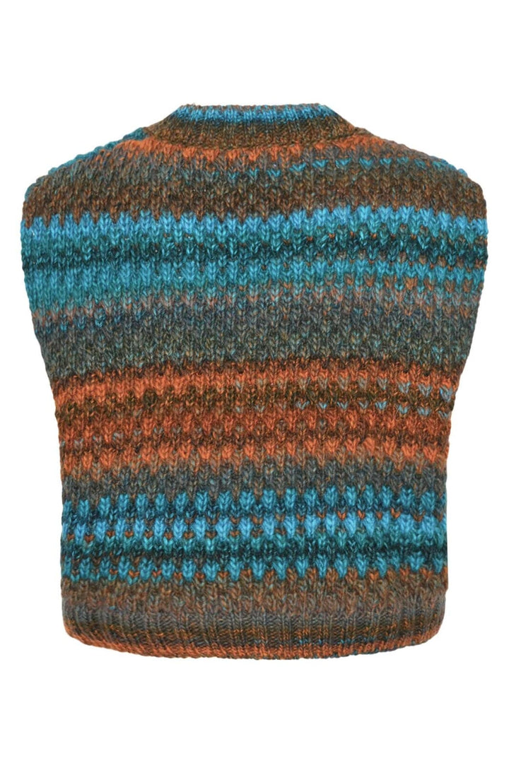 Noella - Gio Knit Vest 10872143 - 1375 - Turquoise Brown Mix