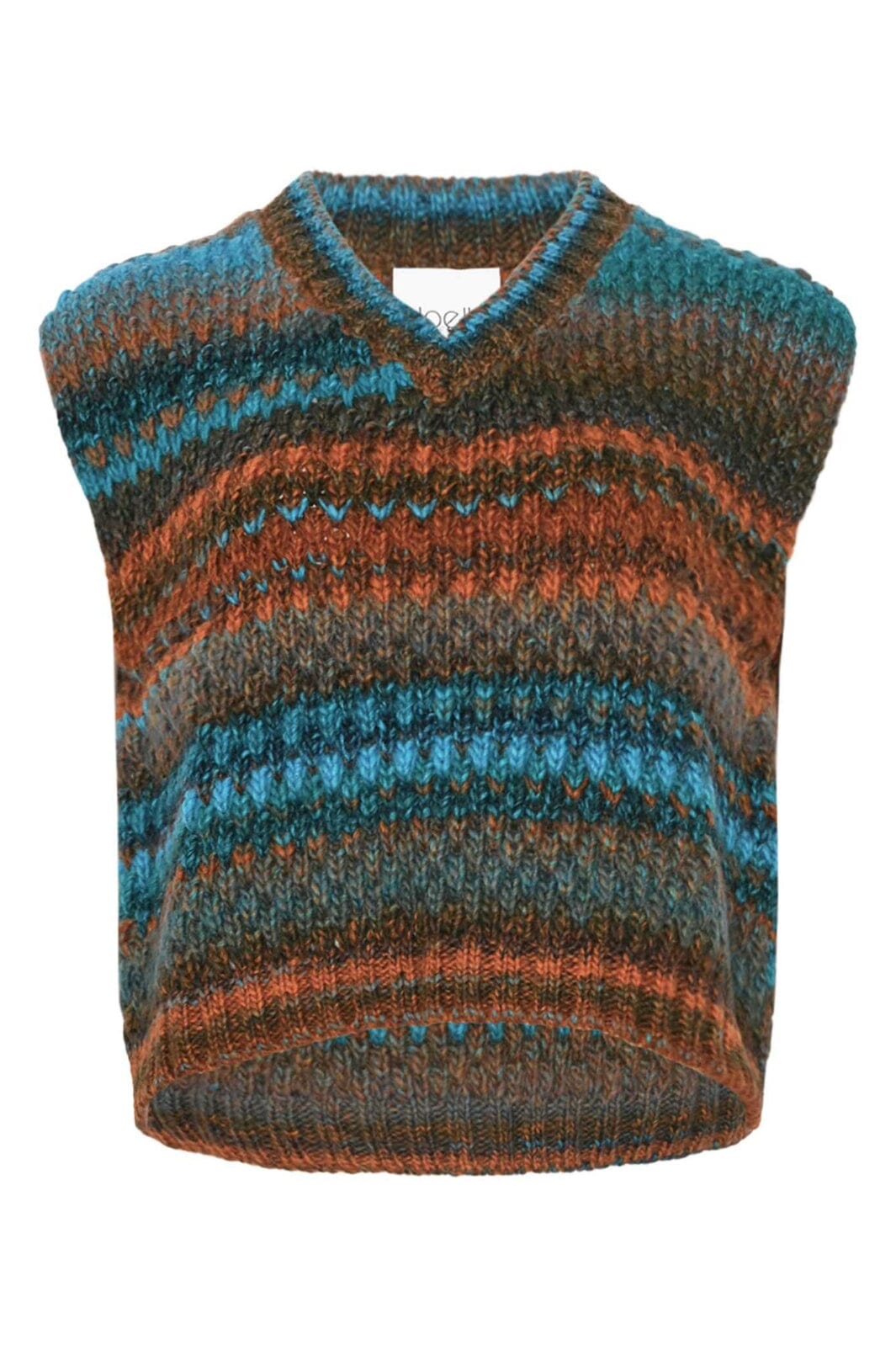 Noella - Gio Knit Vest 10872143 - 1375 - Turquoise Brown Mix