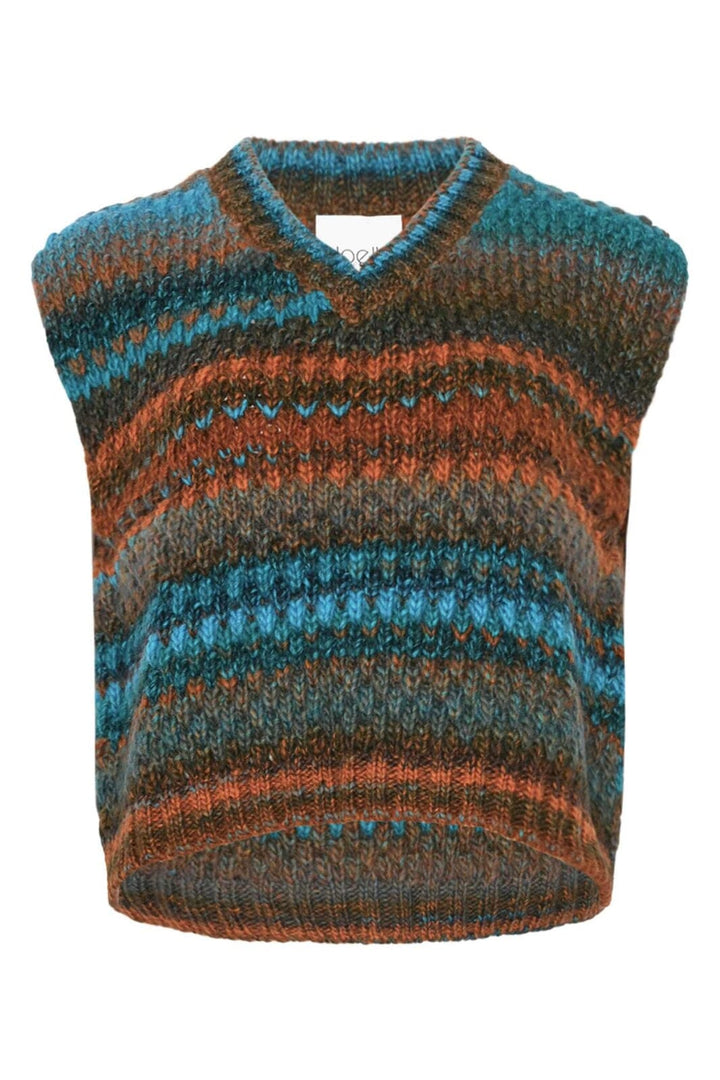 Noella - Gio Knit Vest 10872143 - 1375 - Turquoise Brown Mix