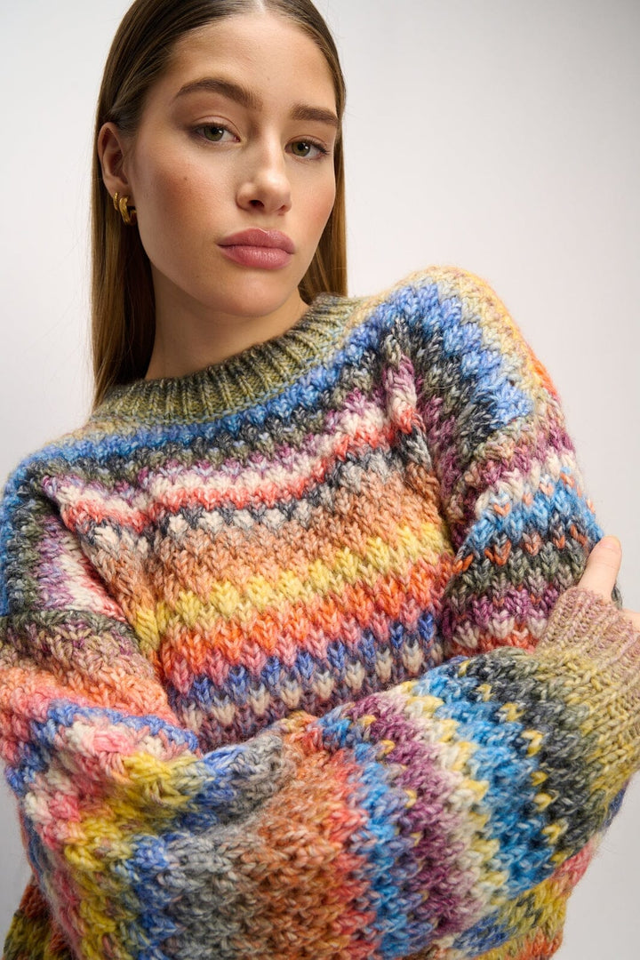 Noella - Gio Sweater - Multi Mix Strikbluser
