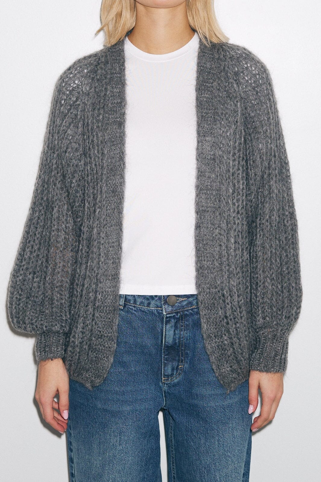 Noella - Joseph Knit Cardigan - 190 Dark Grey Cardigans
