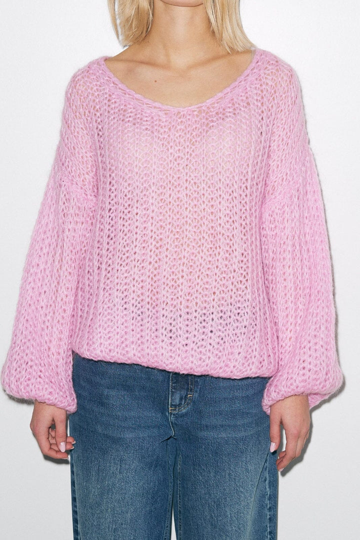 Noella - Joseph Knit Sweater - 599 Dusty Pink Strikbluser