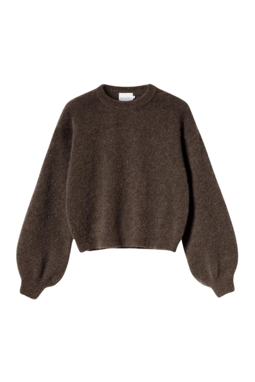 Noella - Kae Knit 12940085 - 674 - Chocolate Strikbluser