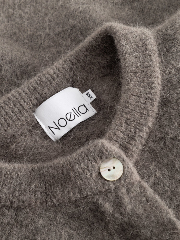 Noella - Kae Ss Knit Cardigan 12940086 - 173 - Coffee Cardigans