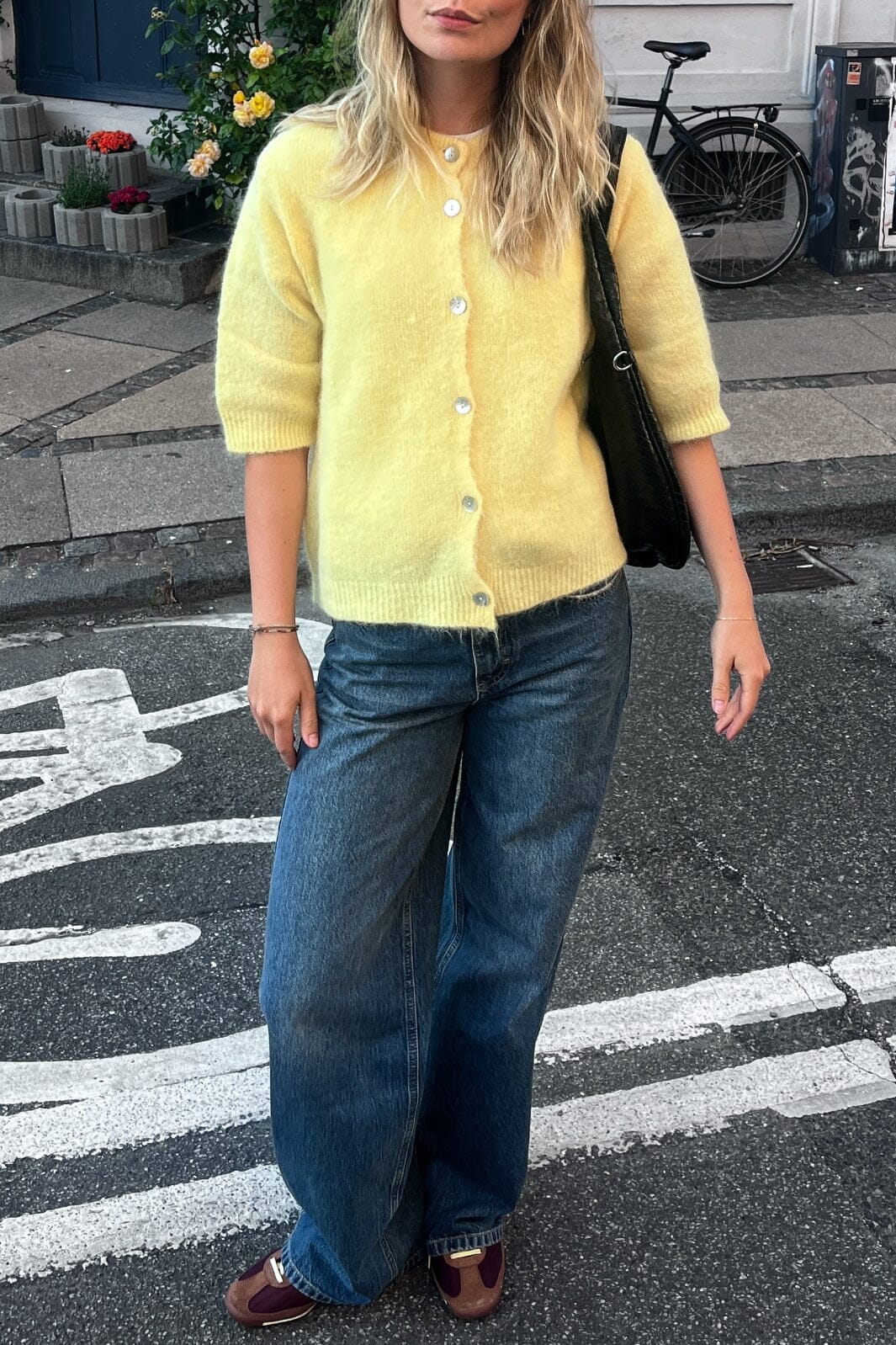 Noella - Kae Ss Knit Cardigan 12940086 - 260 - Light Yellow Cardigans