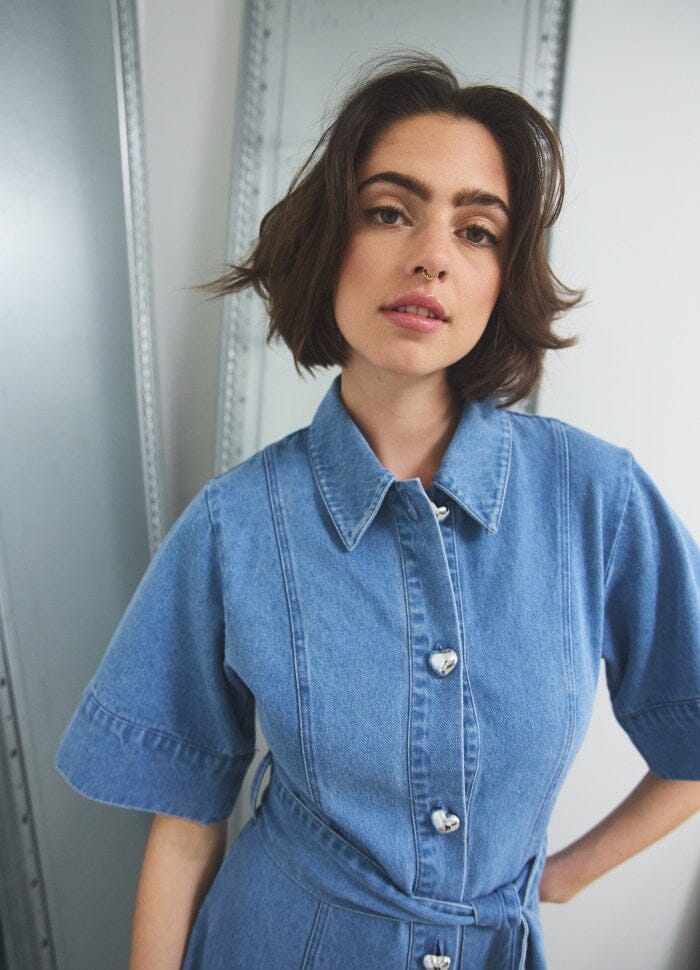 Noella - Keisley Dress - 1235 Light Blue Wash Kjoler