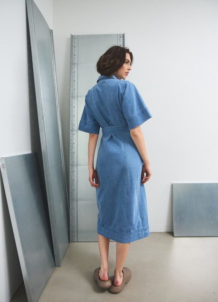 Noella - Keisley Dress - 1235 Light Blue Wash Kjoler