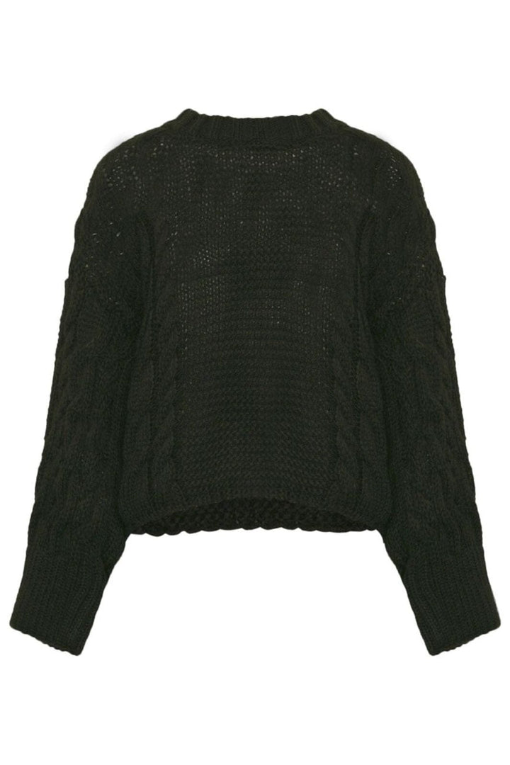 Noella - Laena Knit 14490001 - 004 - Black Strikbluser